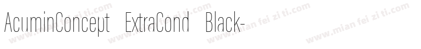 AcuminConcept ExtraCond Black字体转换